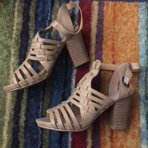 Francescas Nude Strappy Heels